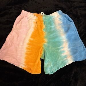 Wild Fable Orange and Blue Tie-Dye Shorts